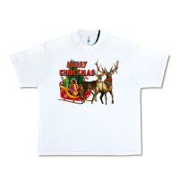 White merry christmas two deers Urban Heavy Tee - LillyAllenDesigns