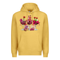 Antique Gold valentine's day wine glasses Premium Hoodie - OliviaCreatesArt