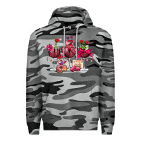 Slate Camo valentine's day wine glasses Premium Hoodie - OliviaCreatesArt