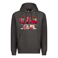 Smoke valentine's day wine glasses Premium Hoodie - OliviaCreatesArt