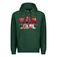 Sports Green valentine's day wine glasses Premium Hoodie - OliviaCreatesArt