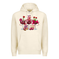 Tofu valentine's day wine glasses Premium Hoodie - OliviaCreatesArt