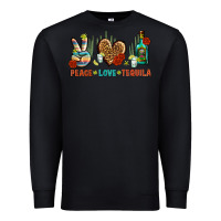 Black Peace Love Tequila Premium Sweatshirt - BundleAndBundleShop