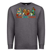 Charcoal Heather Peace Love Tequila Premium Sweatshirt - BundleAndBundleShop