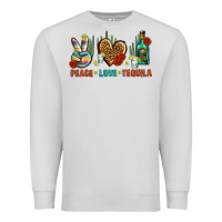 Dove Grey Peace Love Tequila Premium Sweatshirt - BundleAndBundleShop