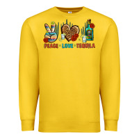 Lemon Peace Love Tequila Premium Sweatshirt - BundleAndBundleShop