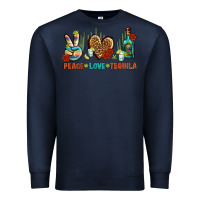 Navy Peace Love Tequila Premium Sweatshirt - BundleAndBundleShop