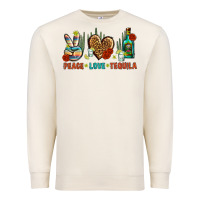 Sandshell Peace Love Tequila Premium Sweatshirt - BundleAndBundleShop