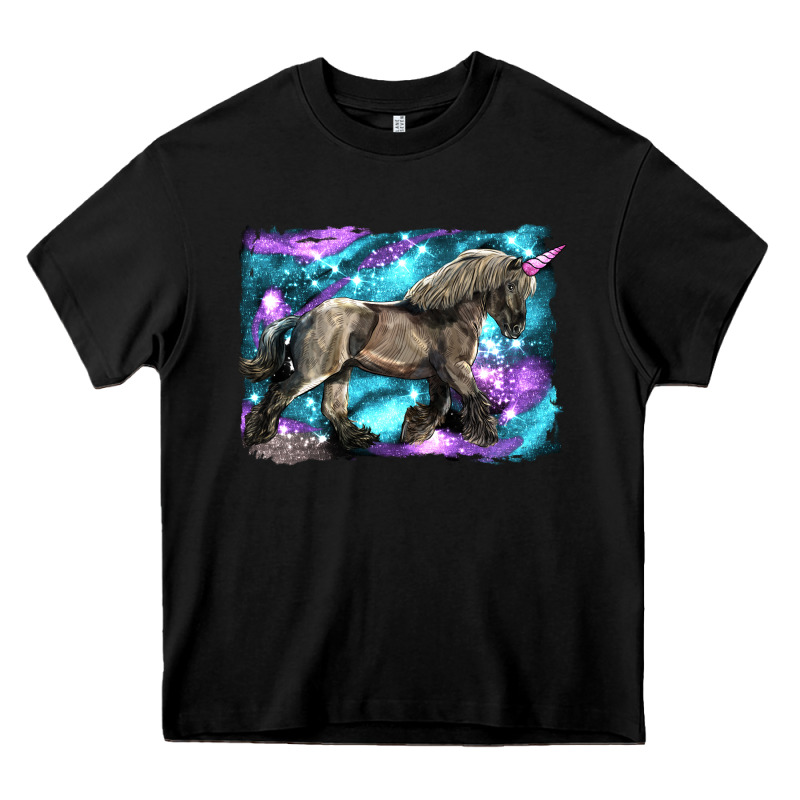 Black Unicorn Heavy Core Tee by LillyAllenDesigns | Teevron