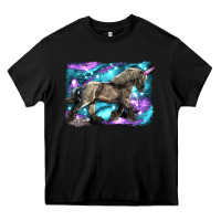 Black black unicorn Heavy Core Tee - LillyAllenDesigns