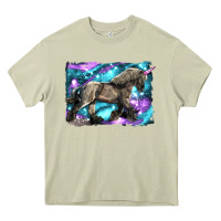 Mossy black unicorn Heavy Core Tee - LillyAllenDesigns