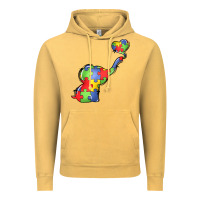 Vintage Mustard autism awareness elephant Vintage Hoodie - LillyAllenDesigns