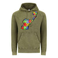 Vintage Olive autism awareness elephant Vintage Hoodie - LillyAllenDesigns