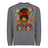 Storm santas favorite realtor messy bun Heavyweight Sweatshirt - texasbilliewilder