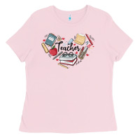 Bubblegum Pink teacher Ladies Tee - MaliasSmallBusiness