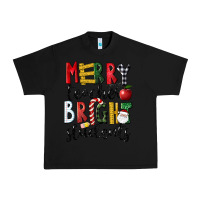 Black Merry Teacher Bright Students Christmas Urban Heavy Tee - LillyAllenDesigns
