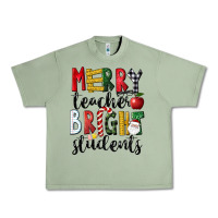 Oil Green Merry Teacher Bright Students Christmas Urban Heavy Tee - LillyAllenDesigns