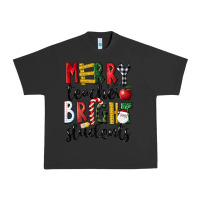 Pigment Black Merry Teacher Bright Students Christmas Urban Heavy Tee - LillyAllenDesigns