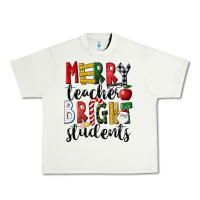 Pistachio Merry Teacher Bright Students Christmas Urban Heavy Tee - LillyAllenDesigns
