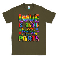 Army Green love is about hearts not parts Classic Tee - LillyAllenDesigns