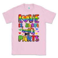 Bubblegum Pink love is about hearts not parts Classic Tee - LillyAllenDesigns