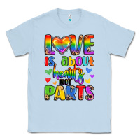 Dusty Blue love is about hearts not parts Classic Tee - LillyAllenDesigns