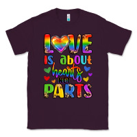 Plum love is about hearts not parts Classic Tee - LillyAllenDesigns