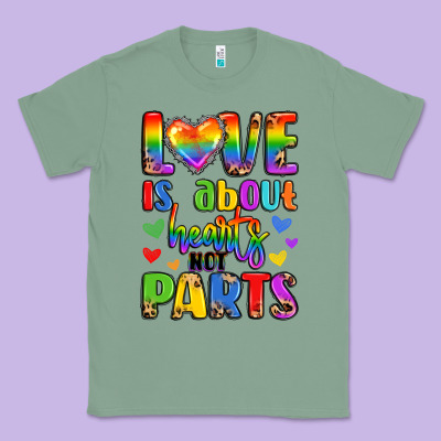 Love Is About Hearts Not Parts Classic Tee Designed By Lillyallendesigns