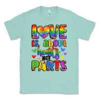 Seafoam love is about hearts not parts Classic Tee - LillyAllenDesigns