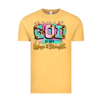 Vintage Mustard god is my refuge and strength Vintage Tee - LillyAllenDesigns