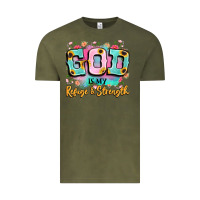 Vintage Olive god is my refuge and strength Vintage Tee - LillyAllenDesigns