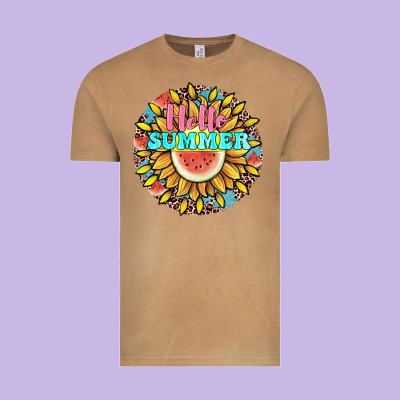 Hello Summer Vintage Tee Designed By Jahusdesignshop