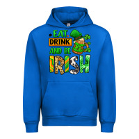 Cobalt Eat drink and be Irish St. Patrick's Urban Hoodie - LillyAllenDesigns