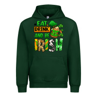 Forest Green Eat drink and be Irish St. Patrick's Urban Hoodie - LillyAllenDesigns