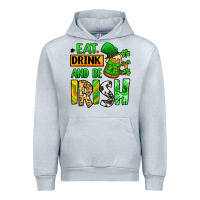 Heather Grey Eat drink and be Irish St. Patrick's Urban Hoodie - LillyAllenDesigns