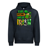 Navy Eat drink and be Irish St. Patrick's Urban Hoodie - LillyAllenDesigns