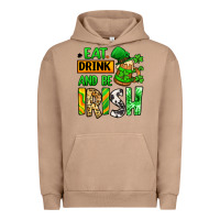 Pigment Burro Eat drink and be Irish St. Patrick's Urban Hoodie - LillyAllenDesigns