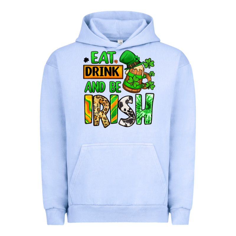 Eat Drink And Be Irish St. Patrick's Urban Hoodie by LillyAllenDesigns | Teevron