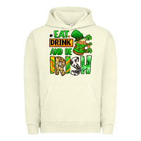 Pigment Pistachio Eat drink and be Irish St. Patrick's Urban Hoodie - LillyAllenDesigns