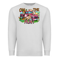 Dove Grey on the hunt truck Premium Sweatshirt - FaDigitalArtStudio
