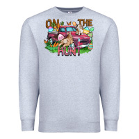 Heather Grey on the hunt truck Premium Sweatshirt - FaDigitalArtStudio