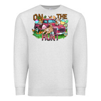 Oatmeal Heather on the hunt truck Premium Sweatshirt - FaDigitalArtStudio