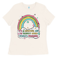 Bone beautiful day to respect pronouns Ladies Tee - MaliasSmallBusiness