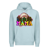 Blue Mist baseball mama Premium Hoodie - OliviaCreatesArt