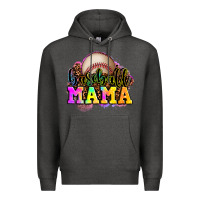 Charcoal Heather baseball mama Premium Hoodie - OliviaCreatesArt
