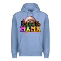 Colony Blue baseball mama Premium Hoodie - OliviaCreatesArt