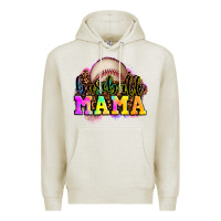 Oatmeal Heather baseball mama Premium Hoodie - OliviaCreatesArt