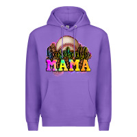 Purple baseball mama Premium Hoodie - OliviaCreatesArt