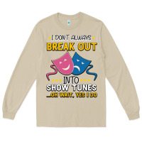 Mushroom My Brain is 95% Show Tunes. Funny Theatre Gift. Long Sleeve Tee - Bettercallsaul