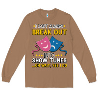 Toasted Coconut My Brain is 95% Show Tunes. Funny Theatre Gift. Long Sleeve Tee - Bettercallsaul